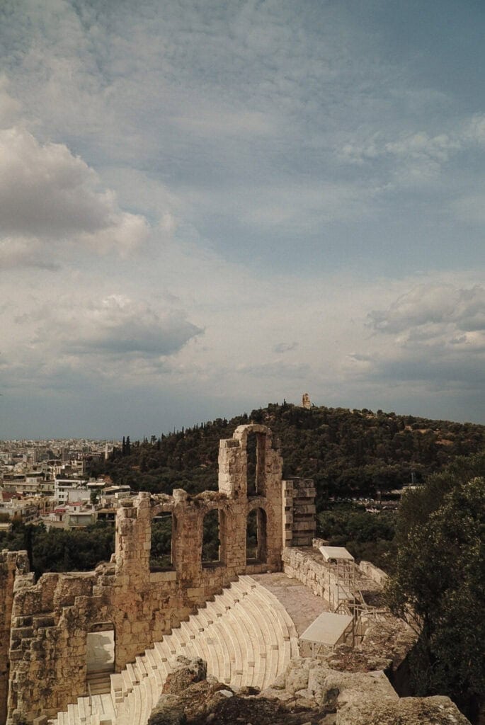 South slope view from the Acropolis, Athens