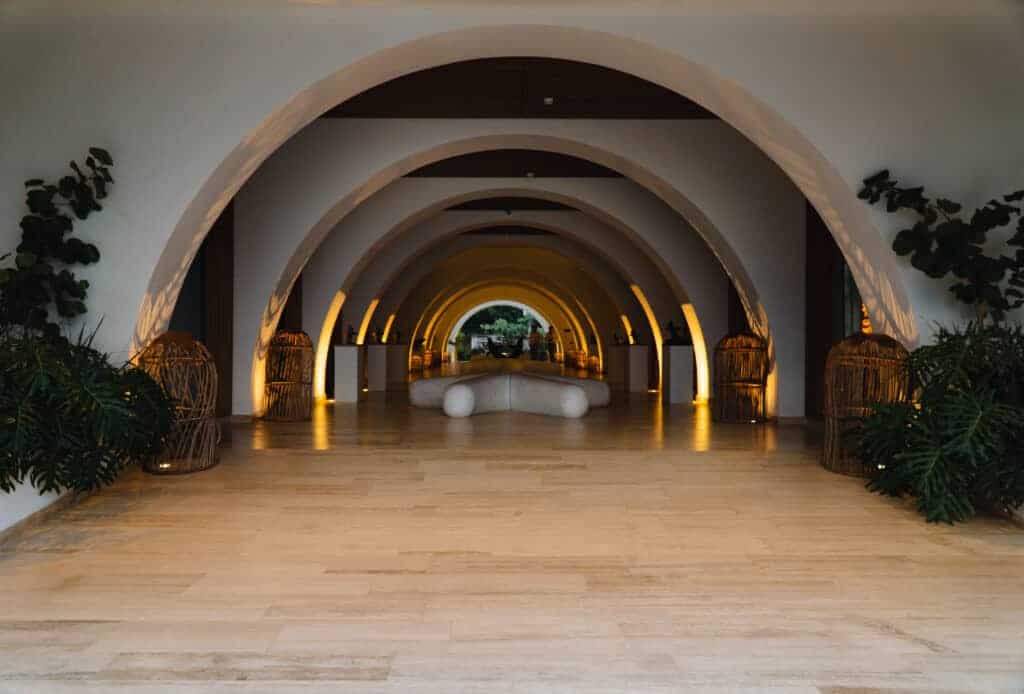 Arched lobby at Impression Isla Mujeres by Secrets