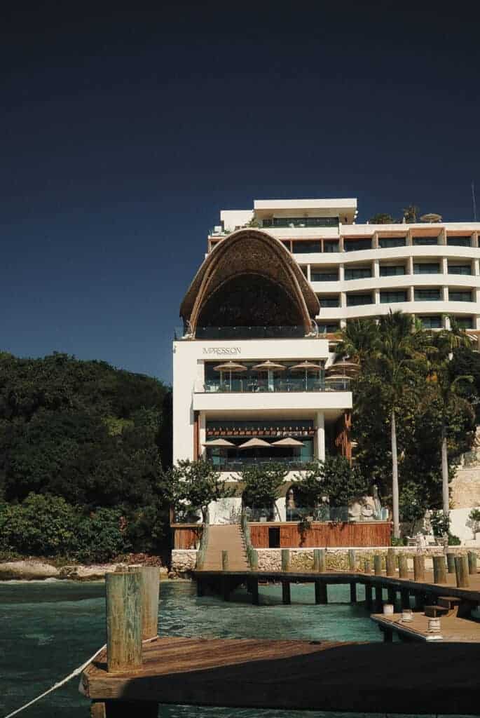 Impression Isla Mujeres resort seen from the dock