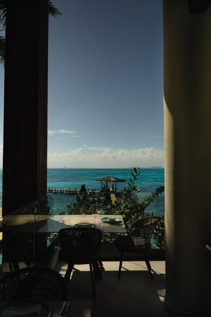 Ocean view from a restaurant at Impression Isla Mujeres
