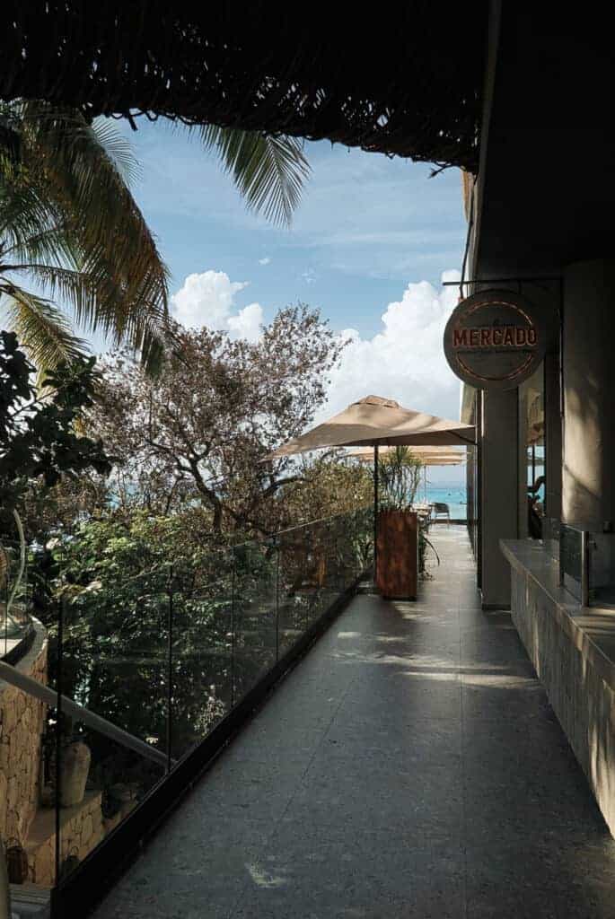 Jungle terrace walkway at La Vista, Impression Isla Mujeres
