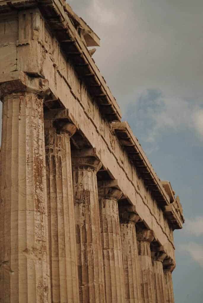 Side colonnade of the Parthenon