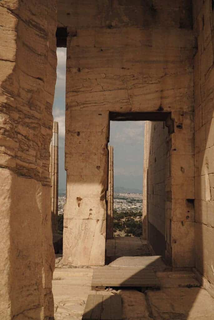 Ancient doorway of the Propylaea