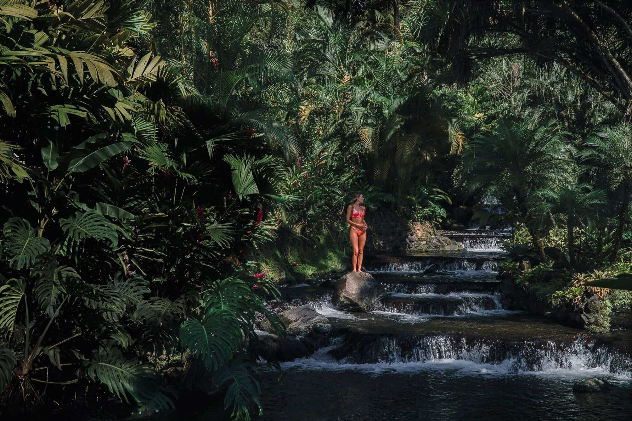 Tabacon Hot Springs day pass – volcano-heated thermal river in the Arenal rainforest