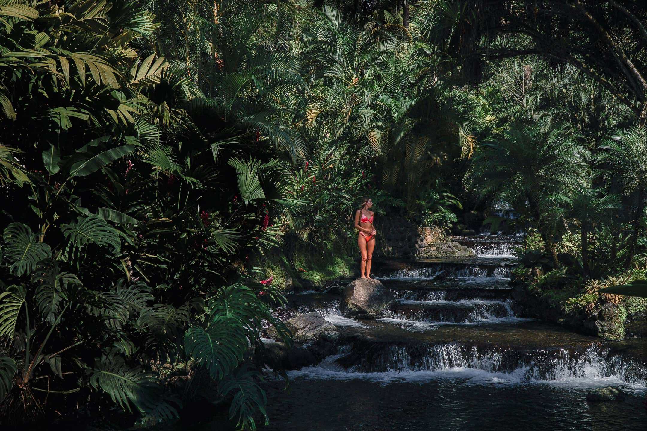 Tabacon Hot Springs day pass – volcano-heated thermal river in the Arenal rainforest
