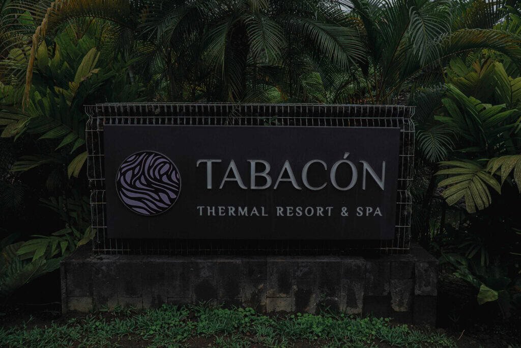 Entrance sign at Tabacon Thermal Resort & Spa, La Fortuna